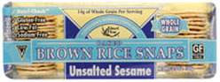 Edward & Sons Baked Brown Rice Snaps® - Unsalted Plain